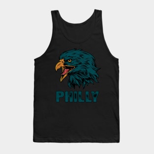 Vintage Eagle Face Head Philly Game Day For Philadelphia Football Fans Tank Top